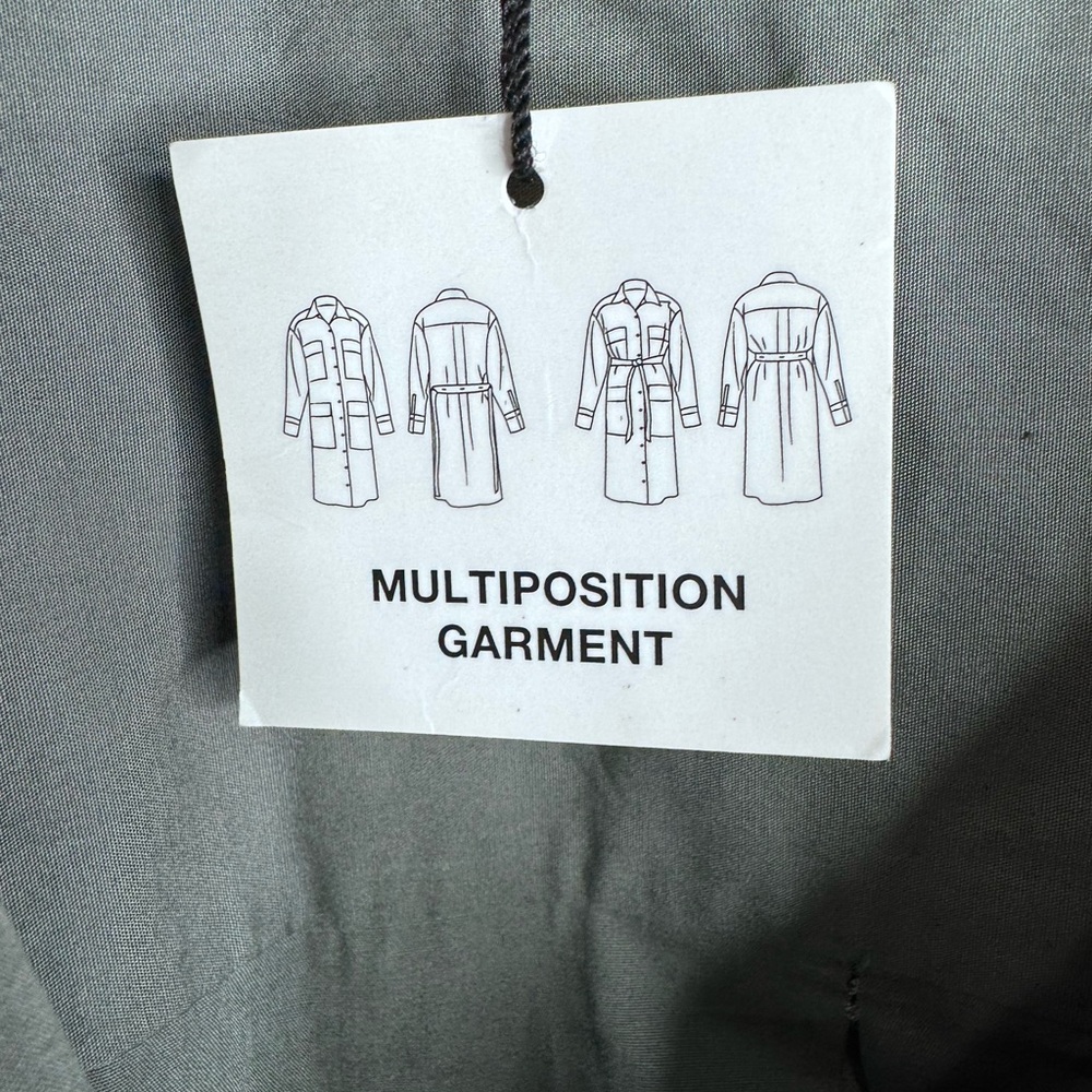 ZARA MULTI-POSITIONAL SHIRTDRESS Utility  Army Green NWT XXL - Picture 12 of 13